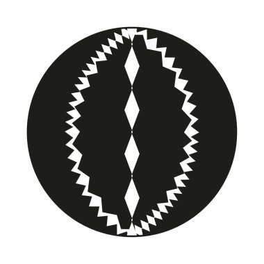 Cowrie kabuk sembolü. Okyanus kabuğu ikonu. Vektör deniz unsuru. Doğal plaj dekorasyonu. EPS 10.