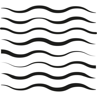 Dalga çizgisi simgesi. Soyut vektör hareketi. Su dalgalanması sembolü. Yumuşak akış. EPS 10.