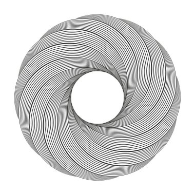 Spiral daire deseni. Dönen vektör çizgileri. Dairesel hareket tasarımı. Soyut girdap elementi. EPS 10.