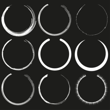 Yarı daire deseni. Siyah yuvarlak şekiller. Kalın negatif alan. Vektör geometrik form. EPS 10.