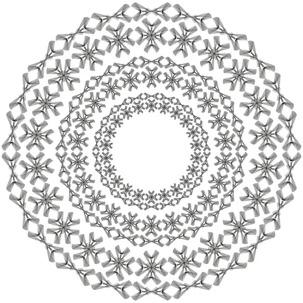 Dekoratif mandala yüzüğü. Karmaşık dantel deseni. Dairesel dış hat vektörü. Simetri ayrıntı simgesi. EPS 10.
