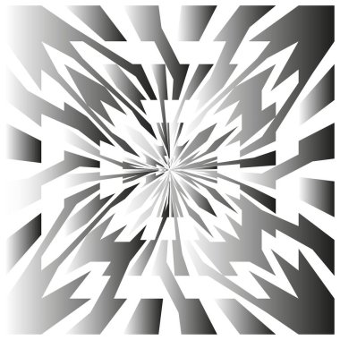 Beyaz patlama. Radyal yıldız deseni. Vektör dinamik tasarımı. Merkezi flaş etkisi. EPS 10.