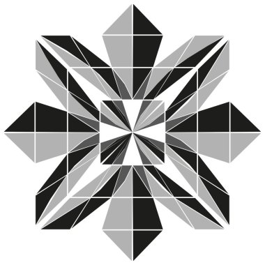 Radyal çizgi deseni. Soyut yıldız patlaması formu. Geometrik dinamik şekil. Vektör optik illüzyon. EPS 10.