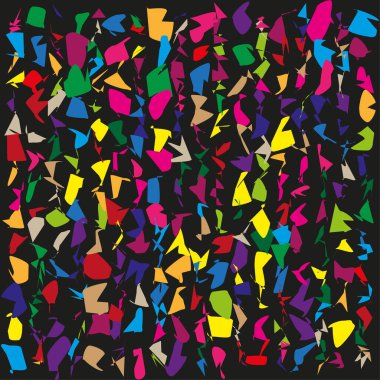 Renkli parçalar. Soyut üçgen parçaları. Geometrik kaos dokusu. Vektör dekoratif dağılım. EPS 10.