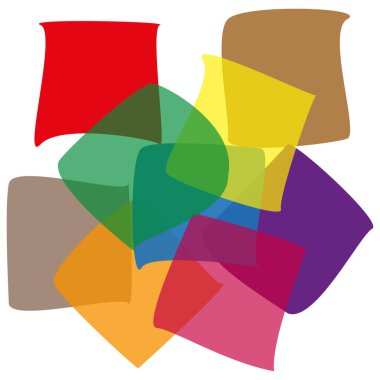 Küp simgesi deseni. Renkli blok sembolü. Geometrik yığın vektörü. Çok renkli modern tasarım. EPS 10.