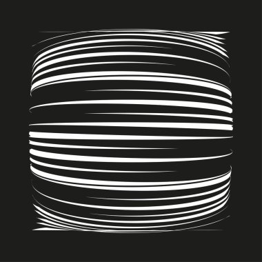 Spiral ikon deseni. Siyah girdap tasarımı. Geometrik büküm çizimi. Vektör hareket sembolü. EPS 10.