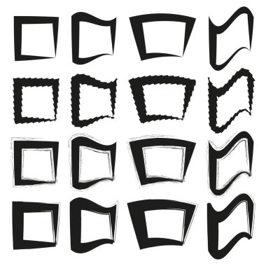 Çerçeve tasarımı. Kara kenar dokusu. Geometrik sınır çizimi. Vektör gözü pek sanat. EPS 10.