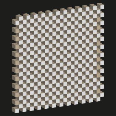 İzometrik ızgara simgesi. Bej kare tahta. Perspektif Vektör levhası. Gölge derinliği deseni. EPS 10.
