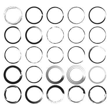 Dış hat simgesini çember yapın. Tek renkli halka ızgarası. Geometrik tekrarlama vektörü. Asgari şablon. EPS 10.