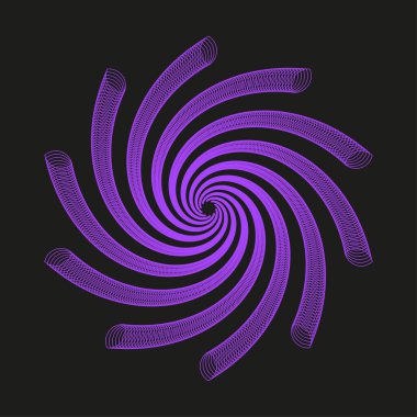 Mor spiral ikon. Canlı girdap hareketi. Gece girdabı taşıyıcısı. Kalın kontrastlı arka plan. EPS 10.