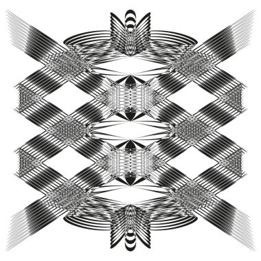 Süslü ağ simgesi. Aynalı elmas desenli. Katmanlı ızgara vektörü. Karmaşık filigran örgüsü. EPS 10.