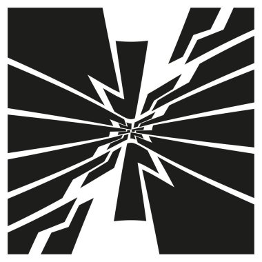 Soyut yıldız simgesi. Dinamik patlama düzeni. Keskin patlama vektörü. Geometrik ışınlar. EPS 10.