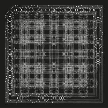 Soyut çizgi deseni. Grunge doku arka planı. Kare vektör ızgarası. Kaotik geometrik tasarım. EPS 10.