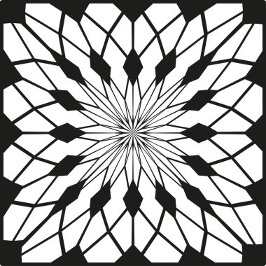 Mandala süs deseni. Geometrik çiçek şekli. Soyut Vektör illüstrasyonu. Dekoratif çizgi sanatı. EPS 10.