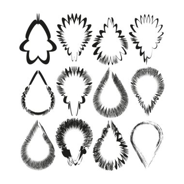 Sert mürekkep damlaları. Sıvı grunge şekilleri. Soyut Vektör dokusu. Kusurlu organik formlar. EPS 10.