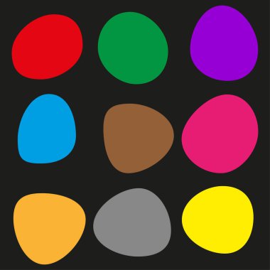 Soyut renk lekeleri. Organik şekil koleksiyonu. Parlak boya lekeleri. Vektör enerjili elementler. EPS 10.