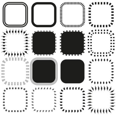 Soyut kare desen. Geometrik şekil tasarımı. Nokta matris vektörü. Sanatsal arka plan unsuru. EPS 10.