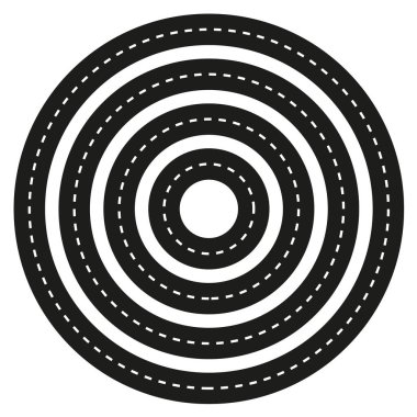 Eşmerkezli yol daireleri. Spiral sokak haritası. Şehir Planı Vektörü. Navigasyon altyapısı çizimi. EPS 10.