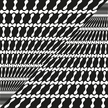 Soyut çizgili desen. Vektör monokrom tasarımı. Modern doğrusal kompozisyon. Grafik geometrik doku. EPS 10.