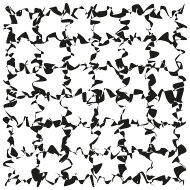 Soyut kaotik desen. Siyah şekilsiz lekeler. Dekoratif doku arka planı. Vektör sanat illüstrasyonu. EPS 10.