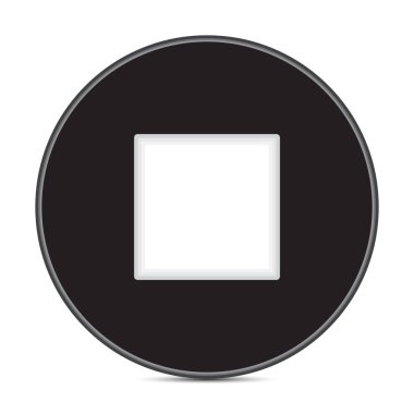 düğme simge vektör çizim durdurmak