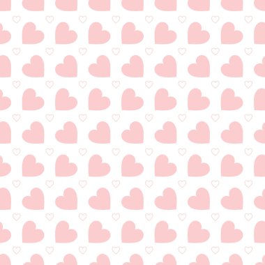 Pembe kalp pürüzsüz arka plan vektör çizimi