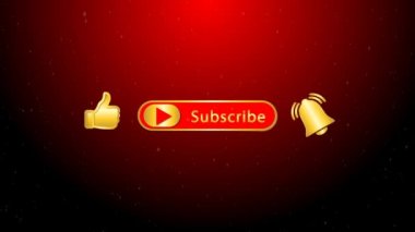 yeşil ekran arkaplanındaki lüks altın düğme abone simgesi