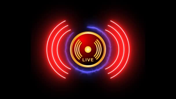 Live Stream Broadcasting Symbol Green Screen Background — Stock Video