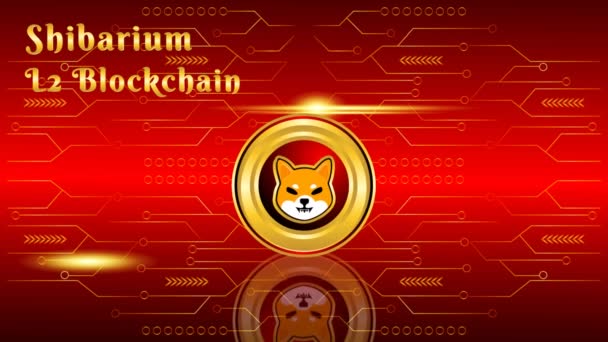 Shiba Inu Crypto Valuta Shibarium Blockchain Grön Skärm Bakgrund — Stockvideo