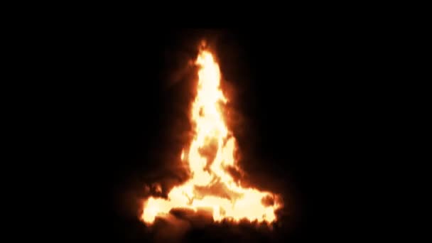 Blazing Fire Fireplace Green Screen Background — Stock Video