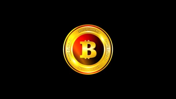 Bitcoin Criptomoeda Reduzindo Para Metade Fundo Tela Verde — Vídeo de Stock
