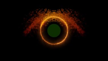 yayıcı ışık efekti yeşil ekran arkaplanı