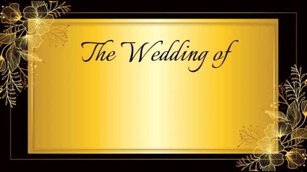 Πολυτελές Χρυσό Στολίδι Λουλουδιών Γάμου — Αρχείο Βίντεο