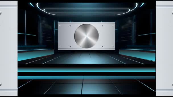 Depozyt Pokój Srebrny Metalowy Płytka Zielony Ekran Tło — Wideo stockowe