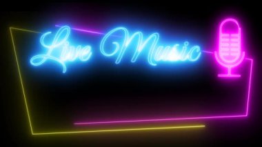canlı müzik neon ışık efekti yeşil ekran arkaplanı