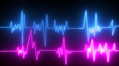 Grafik çizgi neon ışık efekti yeşil ekran arkaplanı