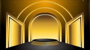 lüks boş siyah ve altın ekran ürünü