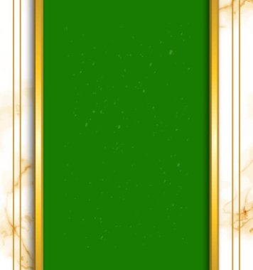 lüks altın çerçeve yeşil ekran arkaplan