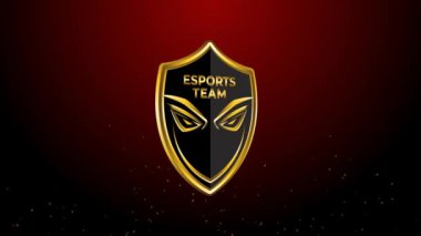 3d maskeli esport logosu yeşil ekran arkaplanı