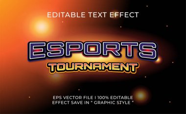 esports turnuva metin efekti poster tasarımı