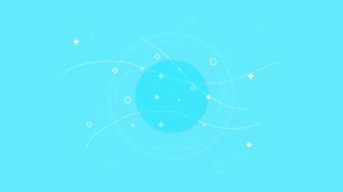 Mavi arkaplanda soyut canlandırma