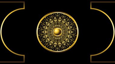 Mandala süsünü aç yeşil ekran arkaplanı