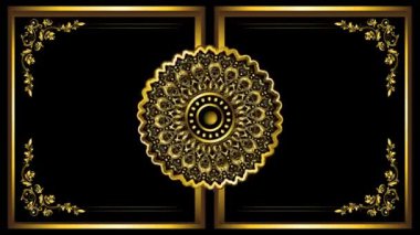 Mandala süsünü aç yeşil ekran arkaplanı