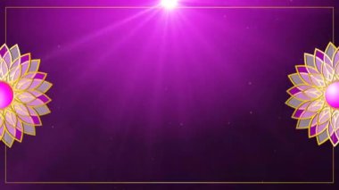 Çiçek süslemeli mor çerçeve yeşil ekran arkaplan