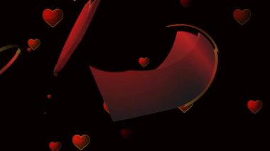 Kırık kalp sembolü kırma efekti yeşil ekran arkaplanı