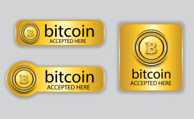 Lüks altın Bitcoin kristal para takımı Poster tasarımını kabul edin