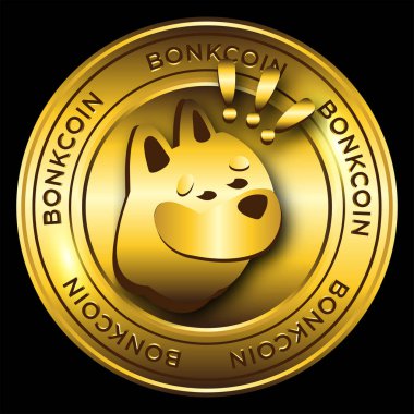 Lüks altın bonk sikke kripto para sembolü