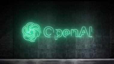 Jakarta, Endonezya - 02 Ocak 2025. OpenAI neon ışık efekti yeşil ekran arkaplanından ChatGPT logosu