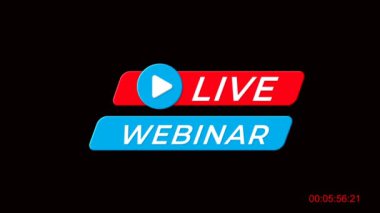Zamanlayıcı metni yeşil ekran arkaplan ile webinar canlandırması