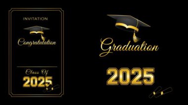 2025 yeşil ekran arkaplanının davet çerçevesi mezuniyet sınıfı